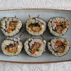 sushi with tempeh